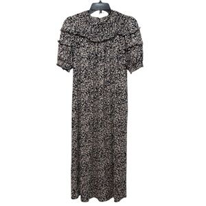 boden trinity jersey dress Lorelei Broderie Jersey Dress-Woodland Green main image 1